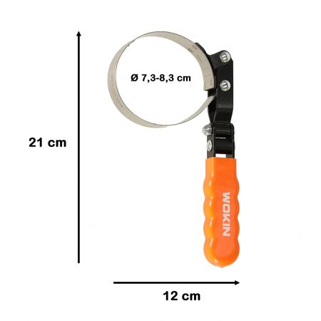 Eļļas filtra uzgriežņu atslēga 73-83 mm WOKIN (4828)
