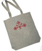 Льняная сумка для покупок с Латвийсским орнаментом (2494)