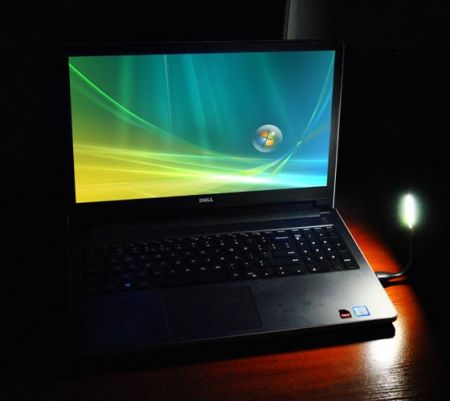 Силиконовая лампа USB - черная (P3184)