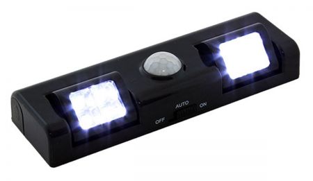 LED лампа с датчиком движения 8 LED черная (PZD26B)