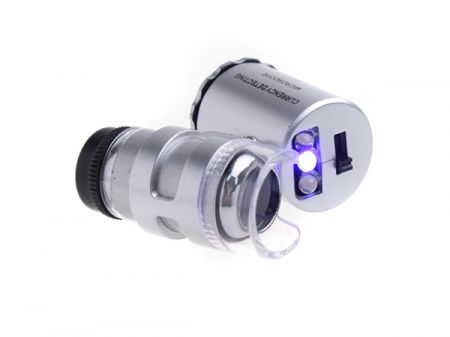 Карманный микроскоп 60x LED UV (P09078)