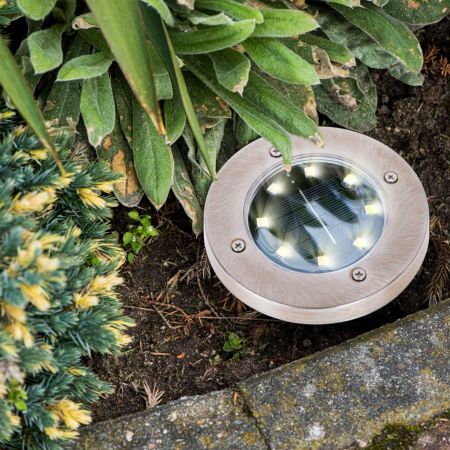 Садовая лампа c солнечной батареей 8 LED 4 шт. теплый белый (4964)