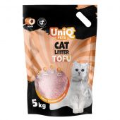 UNIQ PETS CAT LITTER TOFU biodegradable Peach - комкающийся, гранулированный наполнитель для кошачьего туалета с ароматом персика 5 кг / 12 л (5907291266786)