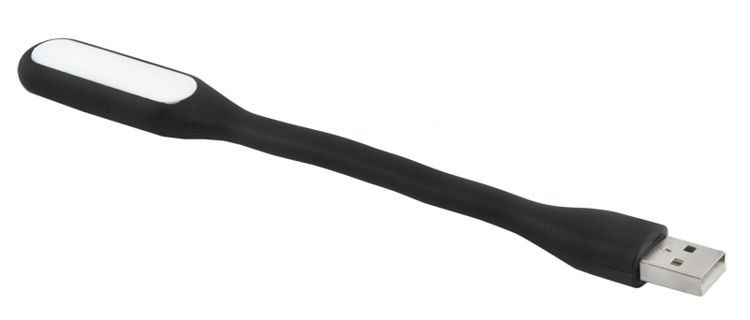 Силиконовая лампа USB - черная (P3184)