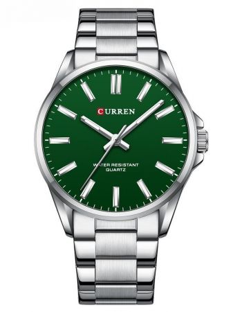 CURREN Vīriešu rokas pulkstenis 9090 (ZC045B) + BOX silver/green