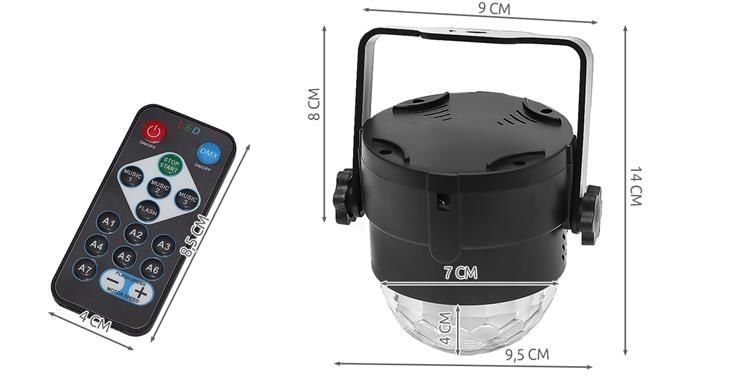 Диско световой шар LED + пульт PZS48/P7056