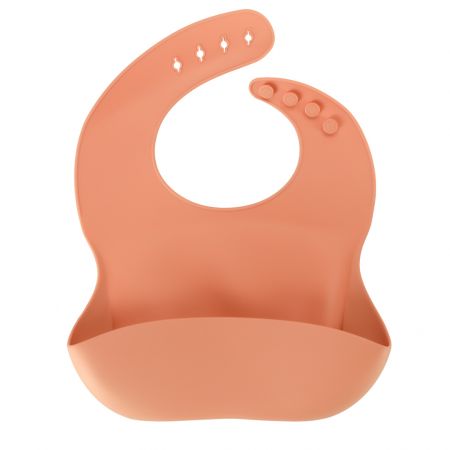 Silikona komplekts no 4 el. priekšauts, šķīvis, karote, dakša (4001) oranža