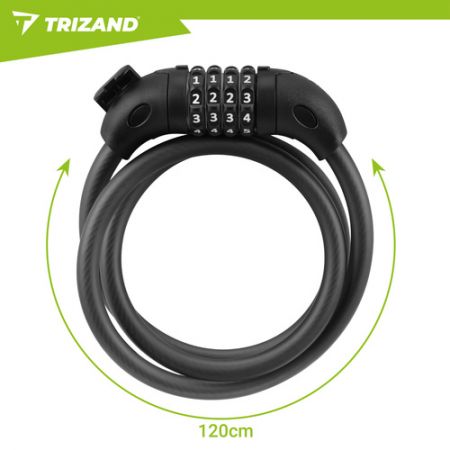 Velosipēda slēdzene ar kodu 120 cm (P27338)