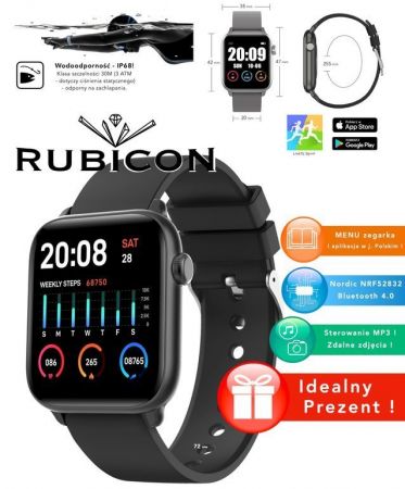 Rubicon Умные часы Smartwatch RNCE56 - black (ZR611A)