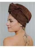 Matu dvielis - turbāns CHOCOLATE