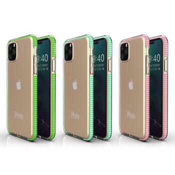 TakeMe Прозрачный TPU чехол-крышка с цветной рамкой для Apple iPhone 11 Pro Max Ментоловый (TM-TRCF-IP11PM-MI)