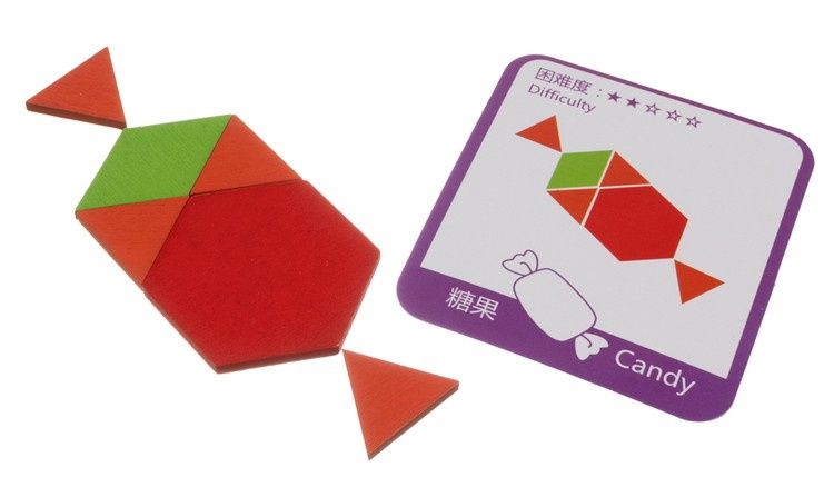 Деревянный пазл Монтессори Tangram 179эл. (P17253)