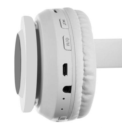 Беспроводные наушники Bluetooth Котик белые (P16866)