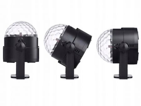 Проектор диско шар RGB LED с питанием от сети + пульт (P12268)