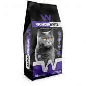 Wonder White BENTONITE CAT LITTER LAVENDER SCENTED - cementējošās smiltis kaķu tualetēm ar lavandas smaržu 18L/15,3kg (8682162004816)