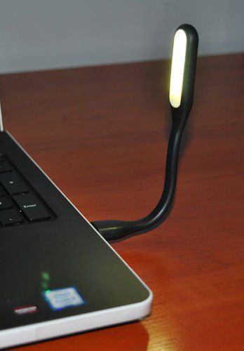 Силиконовая лампа USB - черная (P3184)