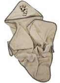 ДЕТСКОЕ ПОЛОТЕНЦЕ С КАПЮШОНОМ ЖИРАФЁНОК BEIGE