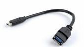 Gembird OTG USB Type C Male - USB Female 0.2m Black USB 3.0 (A-OTG-CMAF3-01)
