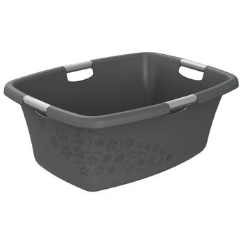 Rotho Bļoda 50L ar rokturiem Flowers, pelēka (7610859234728)