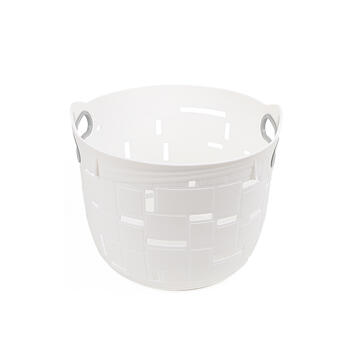 BESK Groziņš plastmasas City 22x22x18cm, balts (4750959103937)