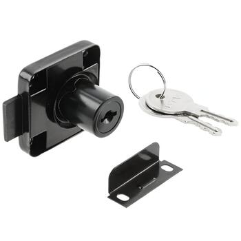 GTV Slēdzene skapim ar 2 atslēgām 138mm melna (5902801366536)
