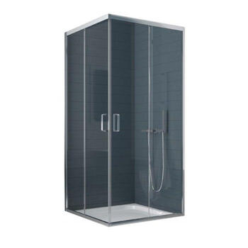 SHOWERSTYLE Duškabīne 3D PRIVIA 800x800mm, kantains paliktnis, sifons (5903917264068)