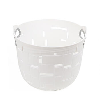 BESK Groziņš plastmasas City 25x25x21cm, balts (4750959103968)