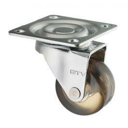 GTV Grozāmais ritenis D-35, brūns uz platformas, slodze 25 kg (5908231338082)