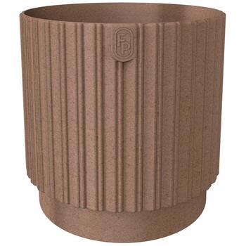 FORM PLASTIC Puķu pods Mika Cyli 22cm, Eco Wood brūns (5907474370989)
