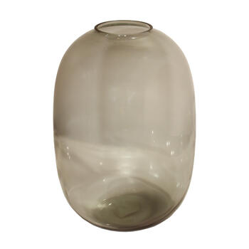 BESK Vāze stikla 30cm, dūmakaini brūna (4750959135747)