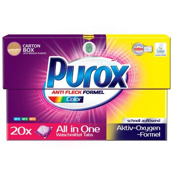 Purox Veļas mazgāšanas kapsulas Purox Color 20 gb (4260418934939)