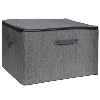 BESK Uzglabāšanas kaste 50x37x31cm auduma, pelēka (4750959142851)