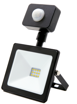 BESK Prožektors LED 30W/IP44/4000k ar sensoru melns (4750959074343)