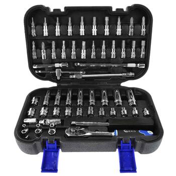 GEKO Gala atslēgu kompl.koferī 1/4 4-14mm 56gb Geko (5901477143816)