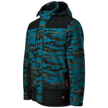 RIMECK Jaka Softshell Vertex Camo petrol komuflāža L (8591729237355)