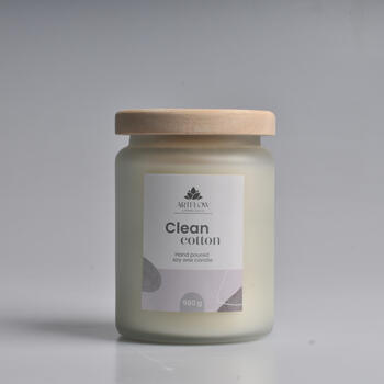 ArtFlow Aromātiskā svece CLEAN COTTON 580gr, +/- 60h (4750959136379)