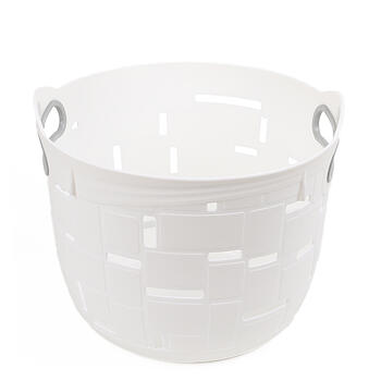 BESK Groziņš plastmasas City 29x29x24cm, balts (4750959103999)