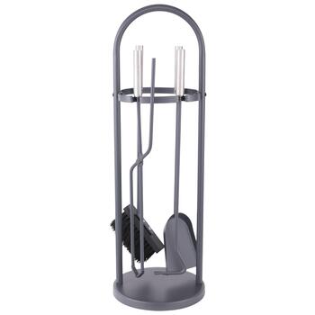 DOFLAME Kamīna piederumu komplekts K053-XG, 5 rīki, pelēks (4750959148624)