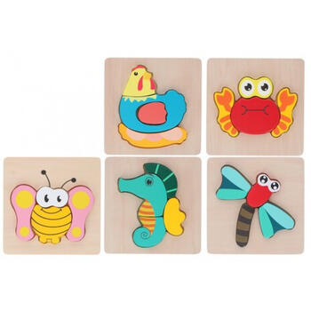 Marionette Wooden Toys Puzle koka Dzīvnieciņi, 5gb (8711252268040)