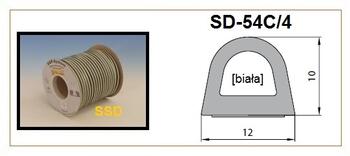 Sanok Blīvgumija dubultā D profils 10x12mm balts (2x25m) m (5901729209857)