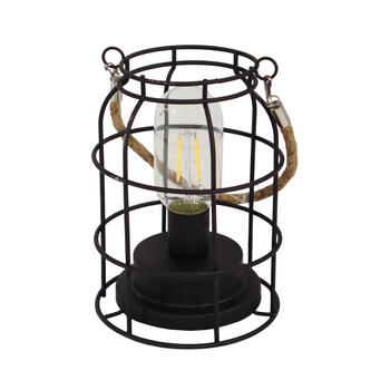 ArtFlow Dārza Laterna ar LED uz baterijām, 13x13x18cm, melna (4750959142295)