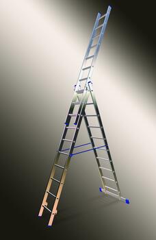 Elkop Kāpnes alumīnija VHR3x12 pak. garums 7.37m (3x3.21m) Elkop PRO (8586003391250)