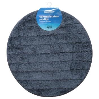 Baltic Aqua Vannas istabas paklājiņš D70cm Rino, pelēks (4750959154403)