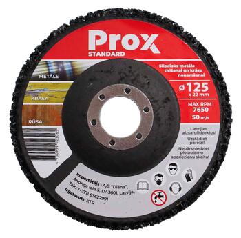 Prox Slīpdisks Prox Standard 125x22mm tirišanai un krāsu nonemš. (4750959123065)