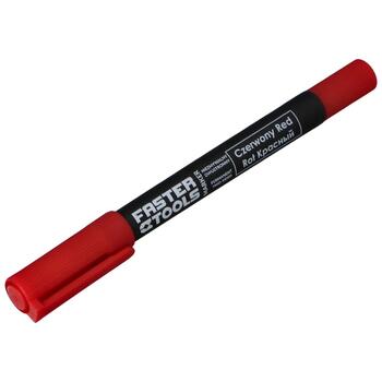 Faster Tools Marķieris divpusējs permanents sarkans 1.2mm/0.6mm (5905912672435)