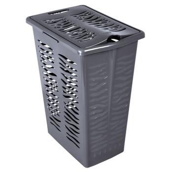 Branq Veļas grozs 30L Zebra pelēks (5901098140126)
