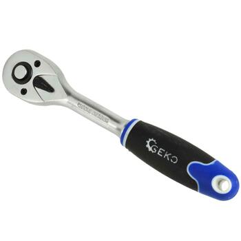 GEKO Reversīva atslēga 1/4 CrV gum.rokt 45z Geko (5901477120756)
