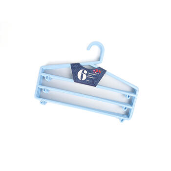BESK Drēbju pakaramais plastmasas 36x25cm, 6gb zils (4750959105405)
