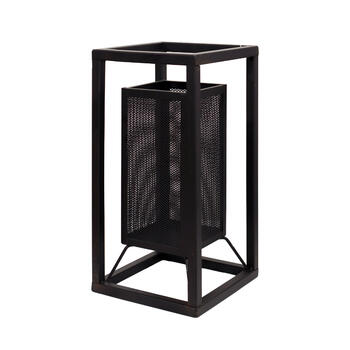 ArtFlow Laterna metāla Livio 16x16x31cm, melna (4750959130391)