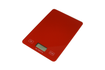 BESK Svari virtuves digitālie 5kg sarkani (4750959082201)